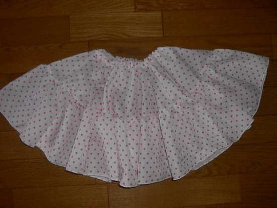 ポリエステル地でパニエも作りました