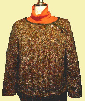 グラデ－ジョンなレトロ感漂うセーター。
3本取りなので、実際着ても温かいです＊＊