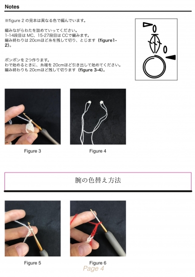 作り方は画像に記載してあります。もしくは、下記ページよりPDFをダウンロードしてご覧ください。
https://piggiesagogo.com/portfolio/palmysantabear/