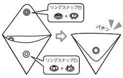 ◯にリングスナップを付けます。