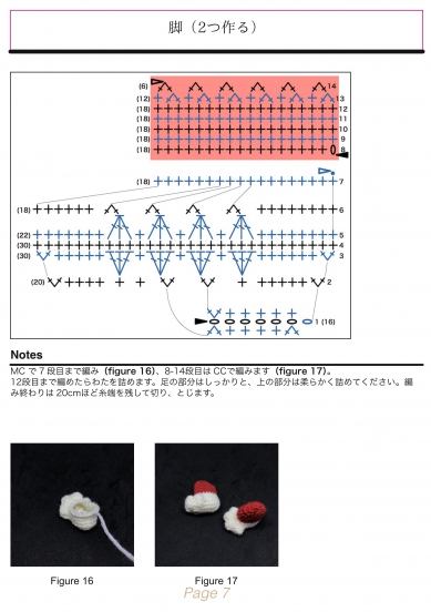 作り方は画像に記載してあります。もしくは、下記ページよりPDFをダウンロードしてご覧ください。
https://piggiesagogo.com/portfolio/palmysantabear/